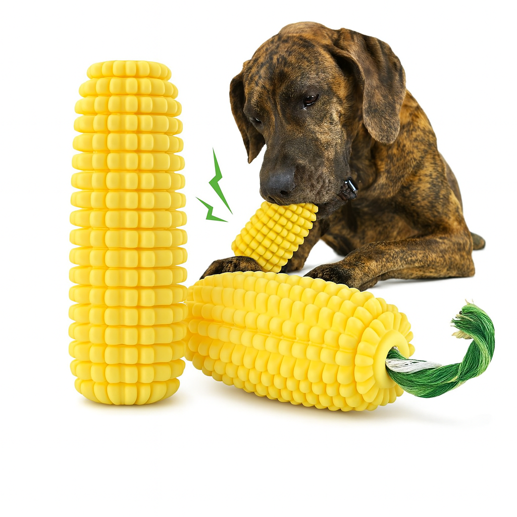 Durable chew corn toy for Great Danes