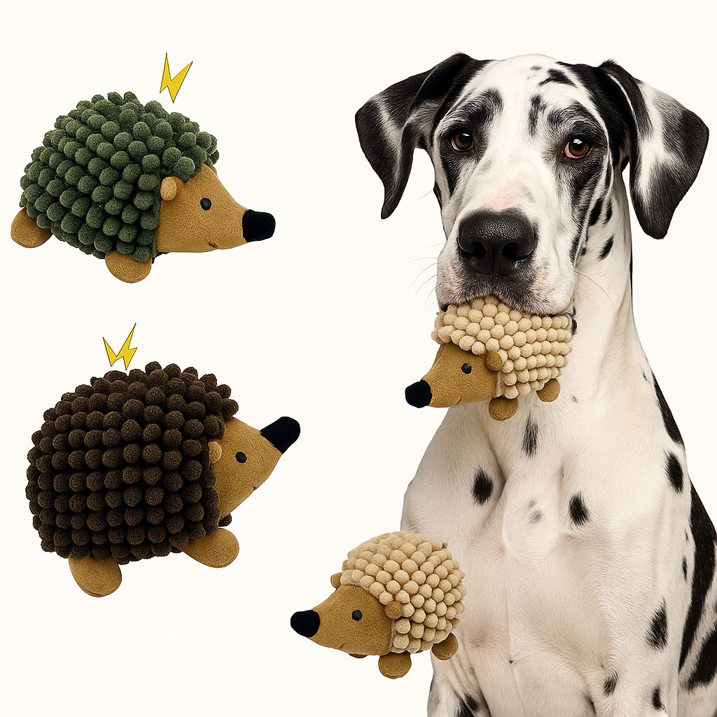 Hedgehog toy Great Danes enjoy