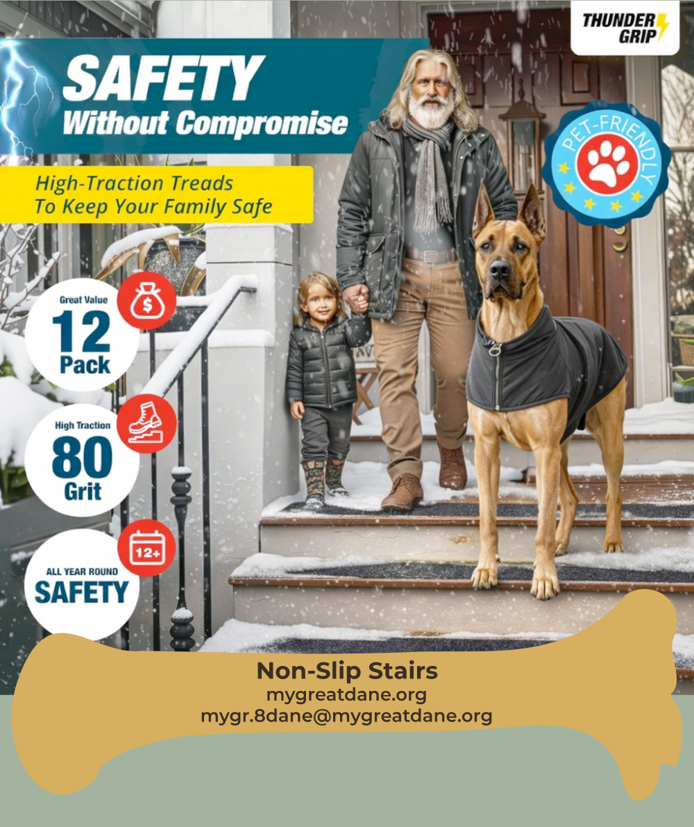 Outdoor stair traction mats for dogs and humans in winter conditions