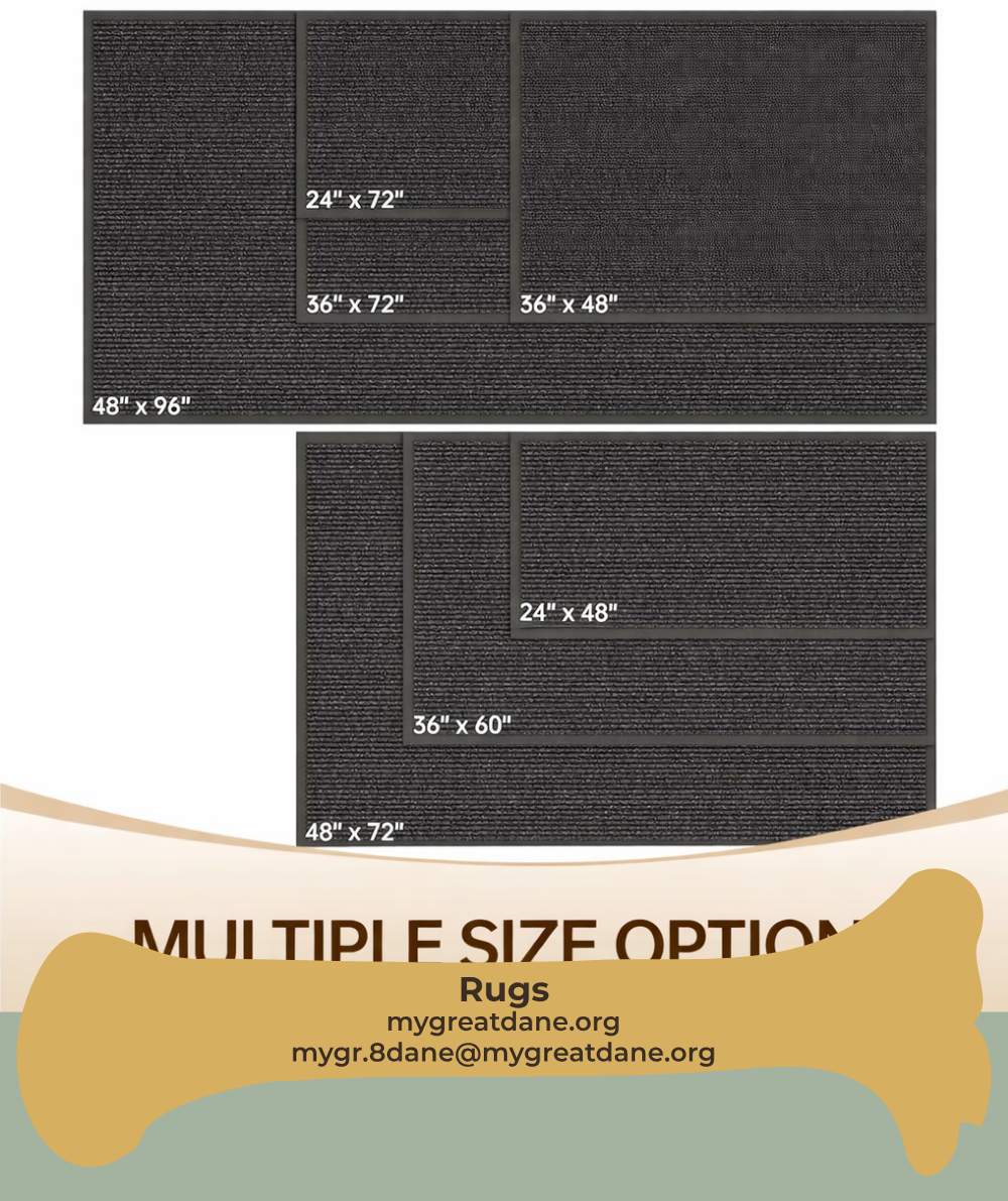Non-slip washable floor mats with multiple size options for dogs and high-traffic areas