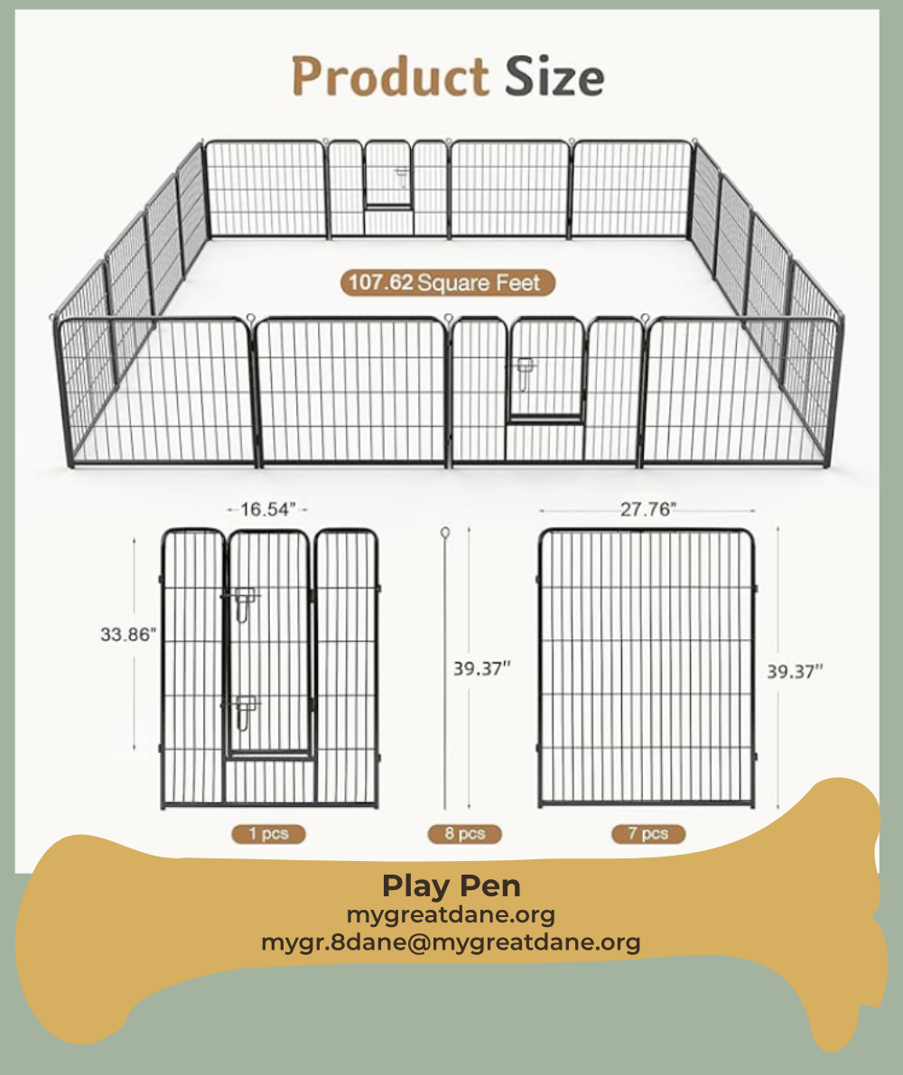 Great Dane Puppy Care Play Pen