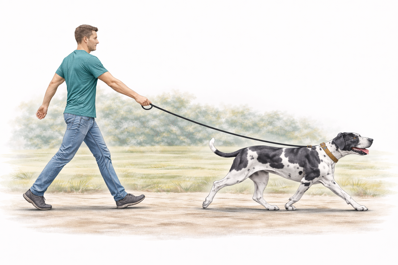 Great Dane Leash Training