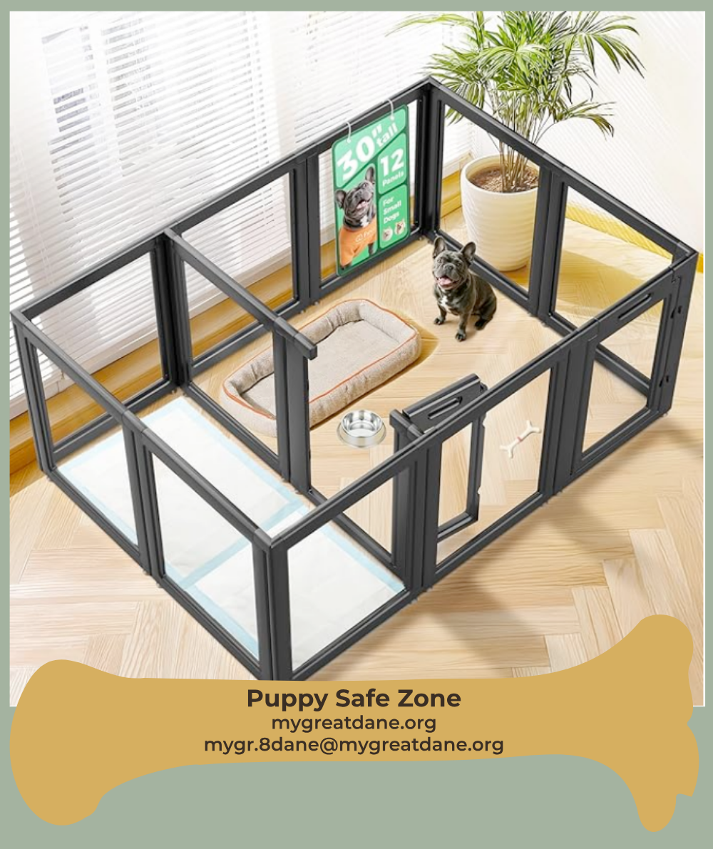 Great Dane Training Puppy Safe Zone