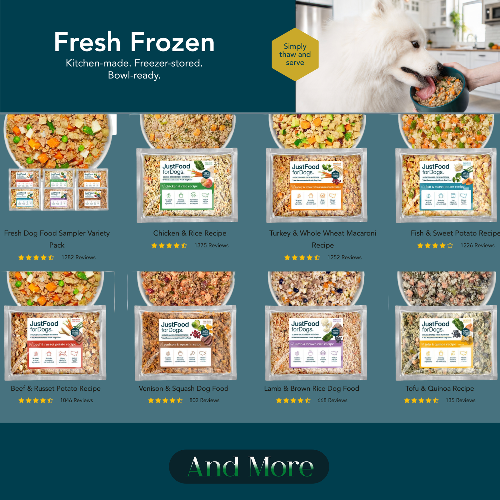 Fresh frozen dog food