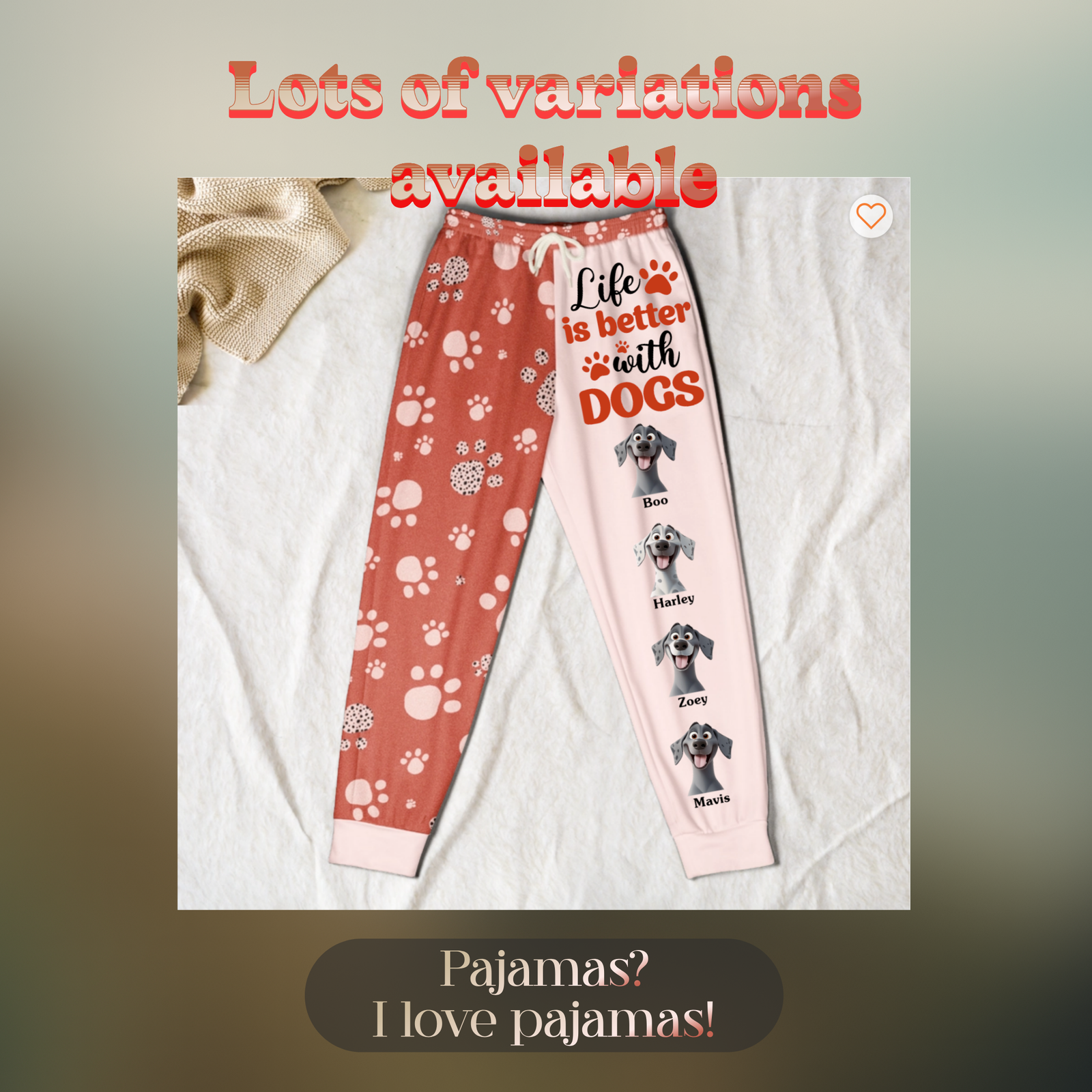 Great Dane Personalized Pajama Bottoms