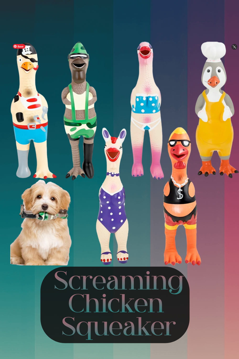 Great Dane Screaming Chicken Squeaker Toy